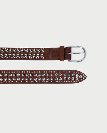 Women Loeffler Randall Isaac Espresso/Silver Studded Belt