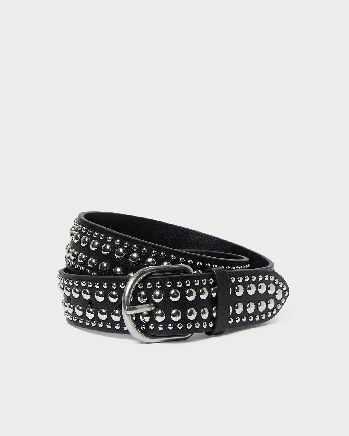Women Loeffler Randall Isaac Black/Silver Studded Belt