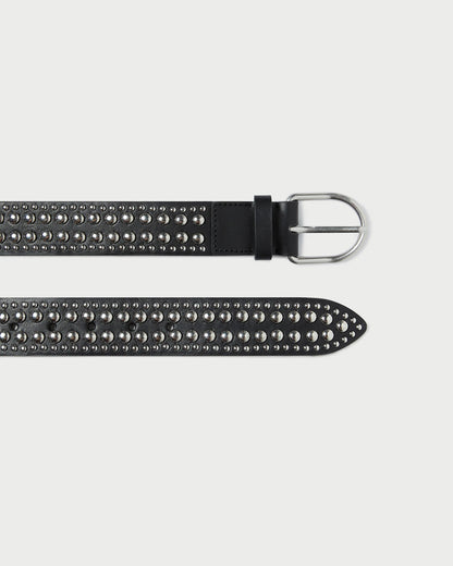 Women Loeffler Randall Isaac Black/Silver Studded Belt