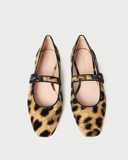 Women Loeffler Randall Ginger Leopard Velvet Mary Jane