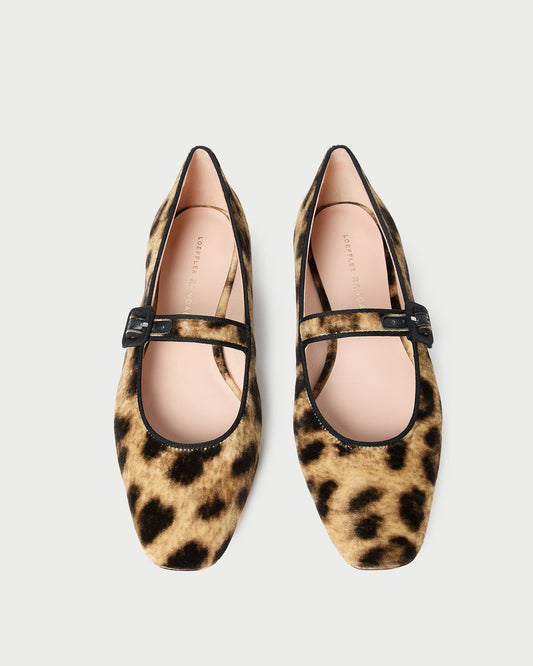 Women Loeffler Randall Ginger Leopard Velvet Mary Jane