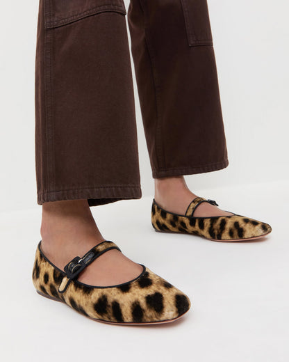 Women Loeffler Randall Ginger Leopard Velvet Mary Jane