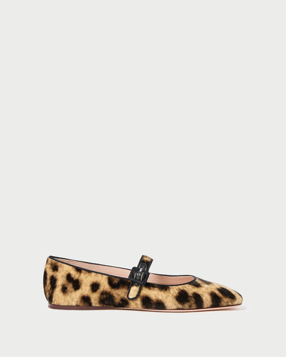 Women Loeffler Randall Ginger Leopard Velvet Mary Jane