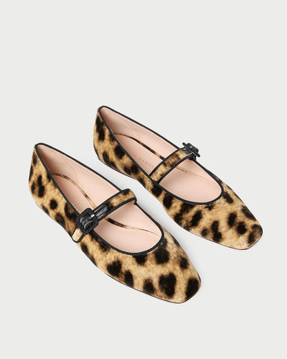 Women Loeffler Randall Ginger Leopard Velvet Mary Jane