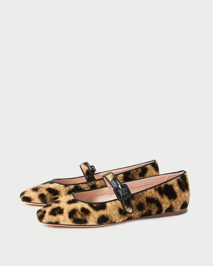 Women Loeffler Randall Ginger Leopard Velvet Mary Jane