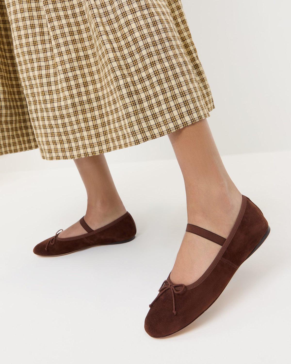 Women Loeffler Randall Leonie Espresso Suede Ballet Flat
