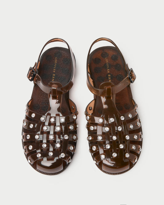 Women Loeffler Randall Rhys Brown Jelly Sandal