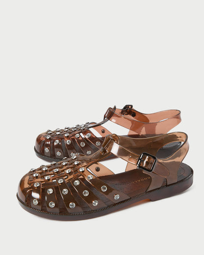Women Loeffler Randall Rhys Brown Jelly Sandal
