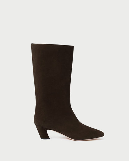 Women Loeffler Randall Cleo Brown Suede Mid-Calf Boot