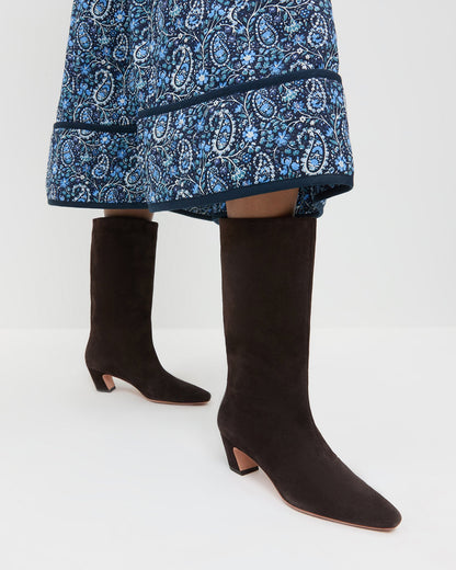 Women Loeffler Randall Cleo Brown Suede Mid-Calf Boot