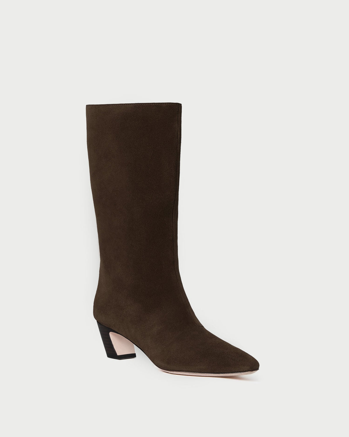 Women Loeffler Randall Cleo Brown Suede Mid-Calf Boot