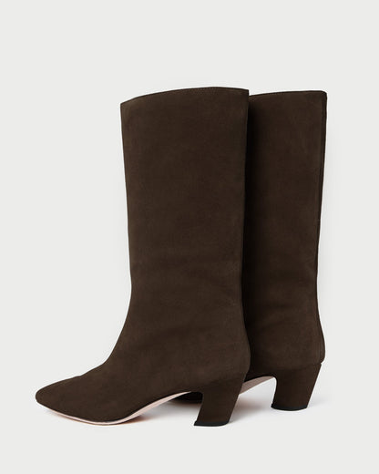 Women Loeffler Randall Cleo Brown Suede Mid-Calf Boot