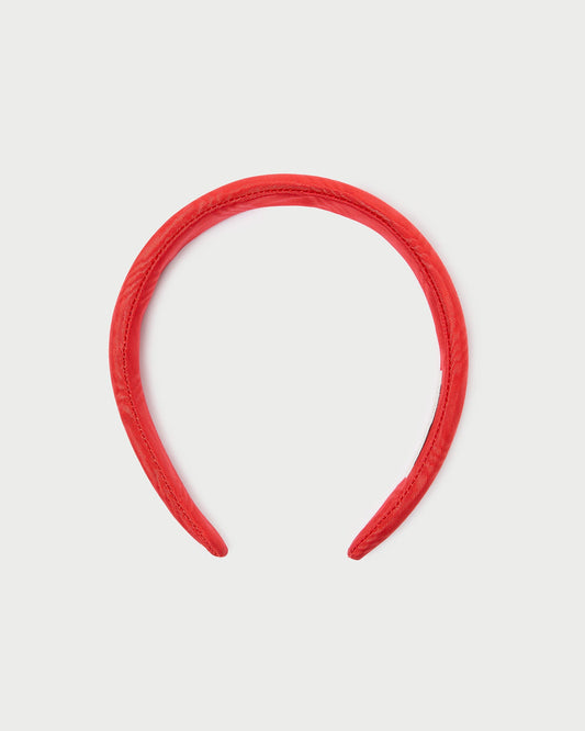 Women Loeffler Randall Marina Red Moiré Puffy Headband