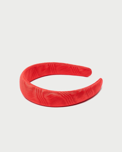 Women Loeffler Randall Marina Red Moiré Puffy Headband