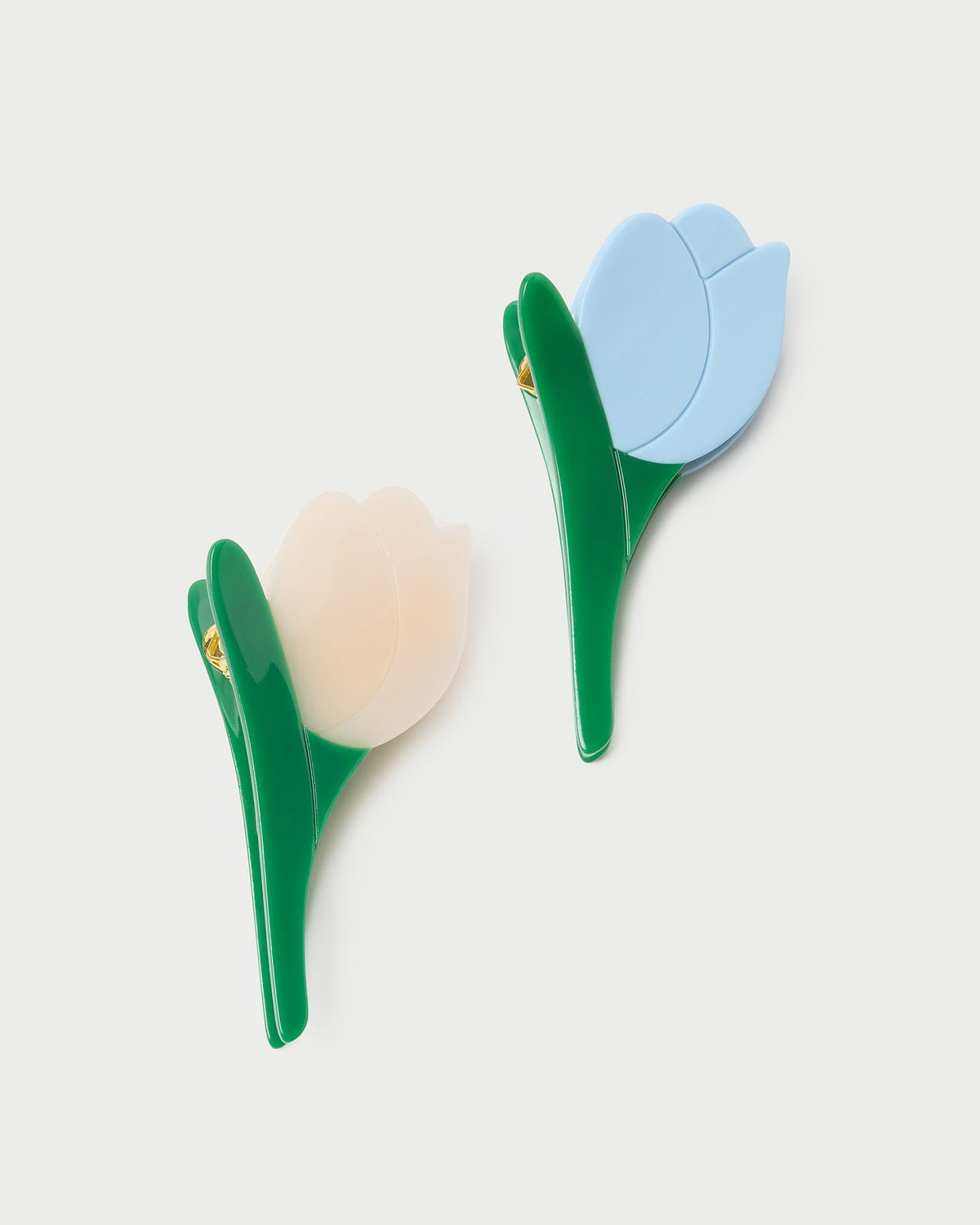 Women Loeffler Randall Juniper Blue/Cream Multi Tulip Clip Set