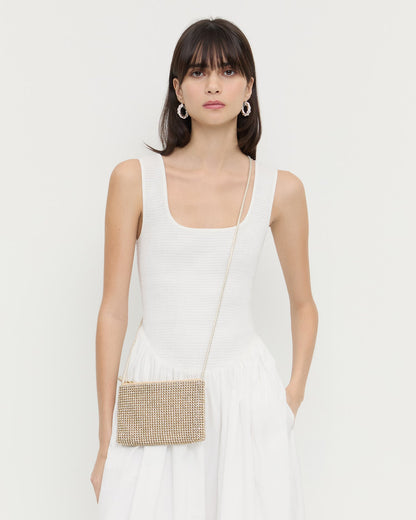 Women Loeffler Randall Yasmine Gold Diamanté Crossbody