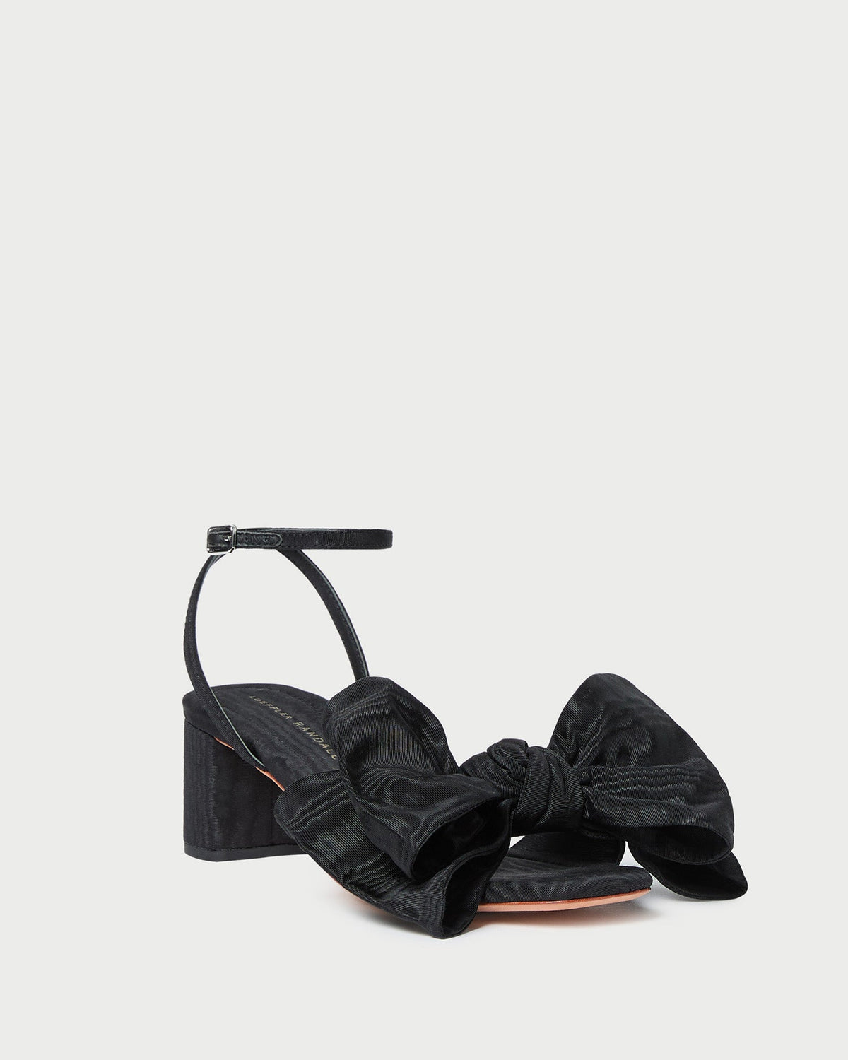 Women Loeffler Randall Carmen Black Moiré Bow Sandal