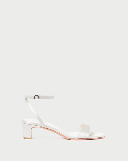 Women Loeffler Randall Alice Cream Satin Sandal