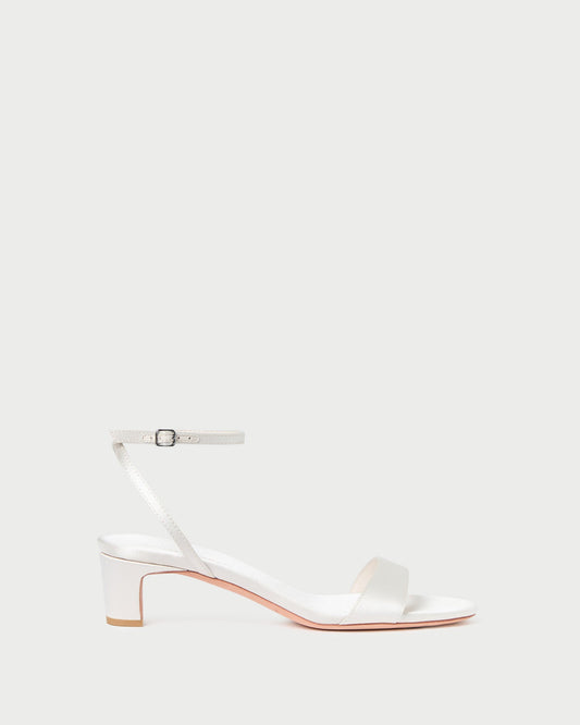 Women Loeffler Randall Alice Cream Satin Sandal