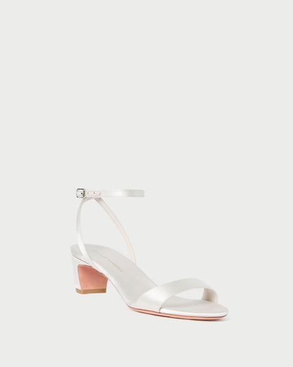 Women Loeffler Randall Alice Cream Satin Sandal