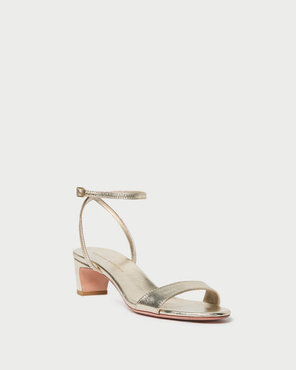 Women Loeffler Randall Alice Champagne Leather Sandal
