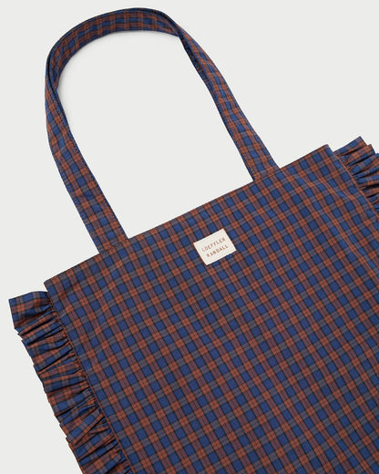 Women Loeffler Randall Justine Navy Ruffle Tote