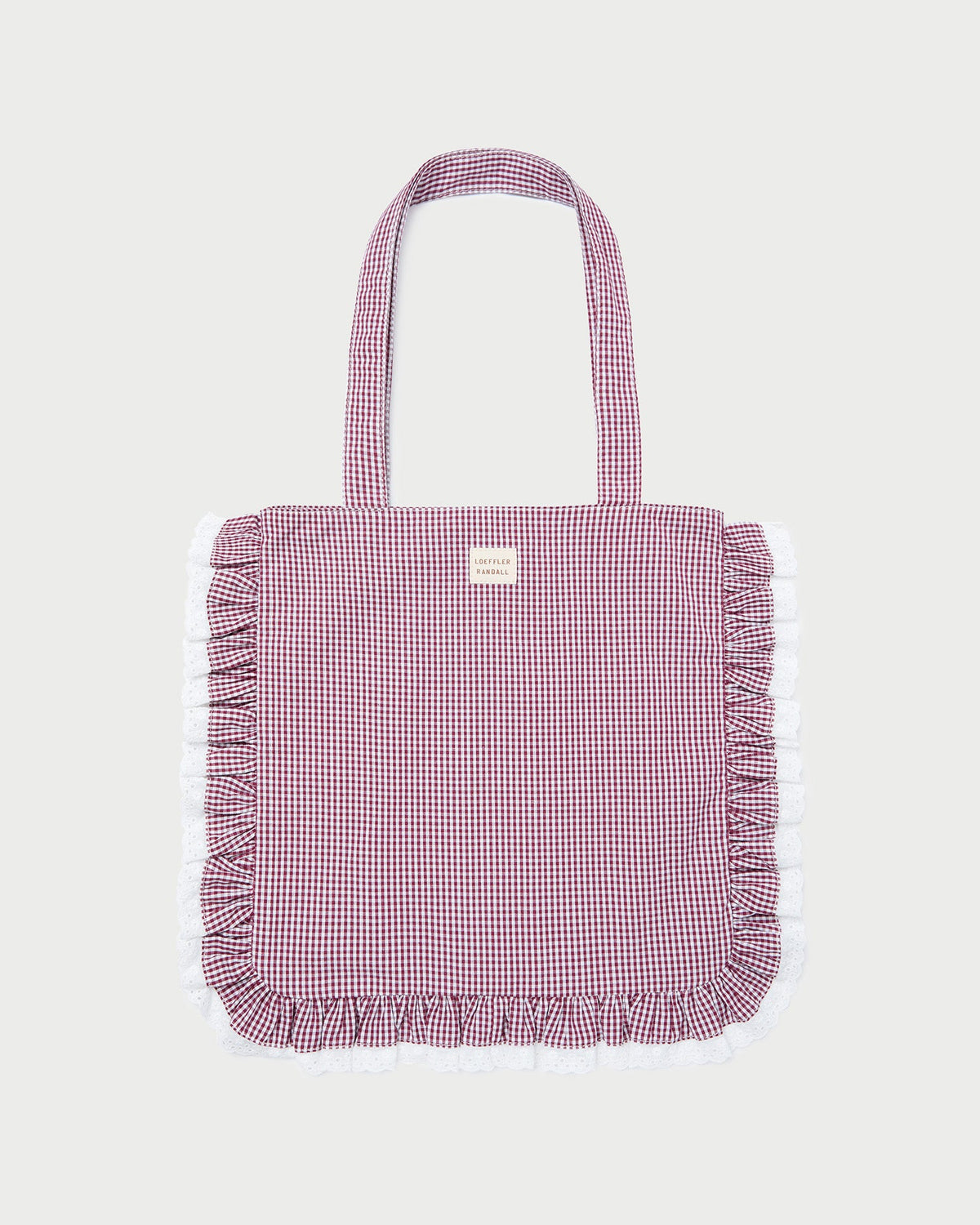 Women Loeffler Randall Justine Maroon Ruffle Tote