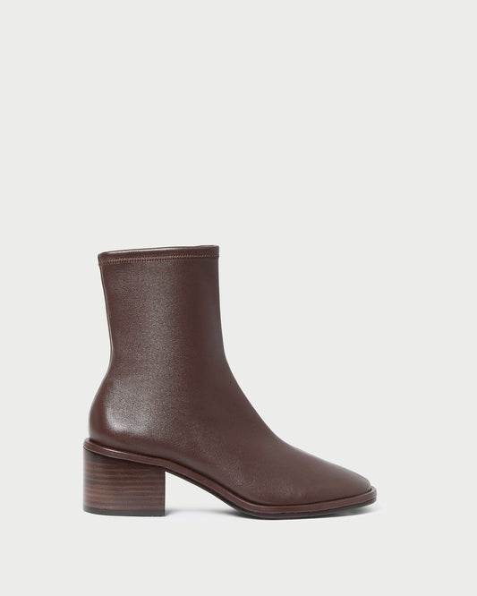 Women Loeffler Randall Roxy Espresso Leather Ankle Bootie