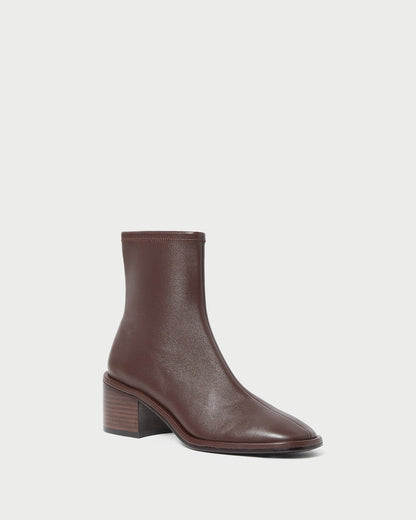 Women Loeffler Randall Roxy Espresso Leather Ankle Bootie
