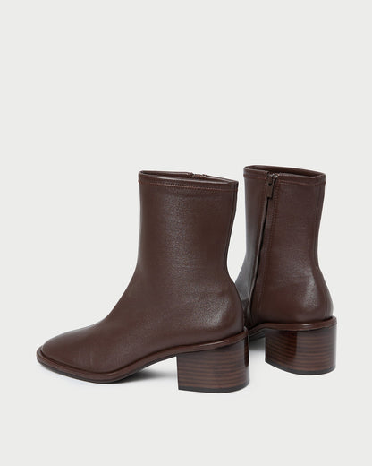 Women Loeffler Randall Roxy Espresso Leather Ankle Bootie