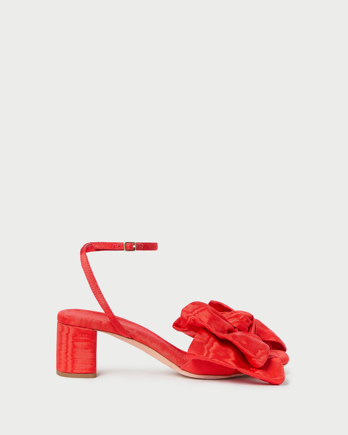 Women Loeffler Randall Carmen Red Moiré Bow Sandal
