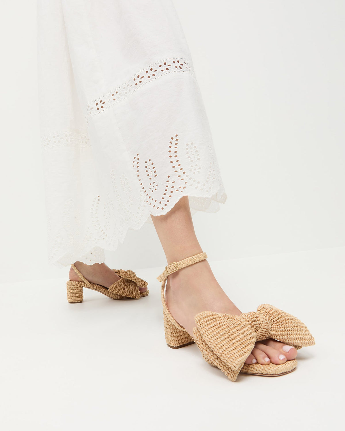 Women Loeffler Randall Carmen Natural Bow Sandal