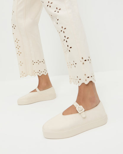 Women Loeffler Randall Cooper Natural Mary Jane Sneaker