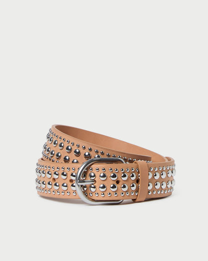 Women Loeffler Randall Isaac Honey/Silver Studded Belt