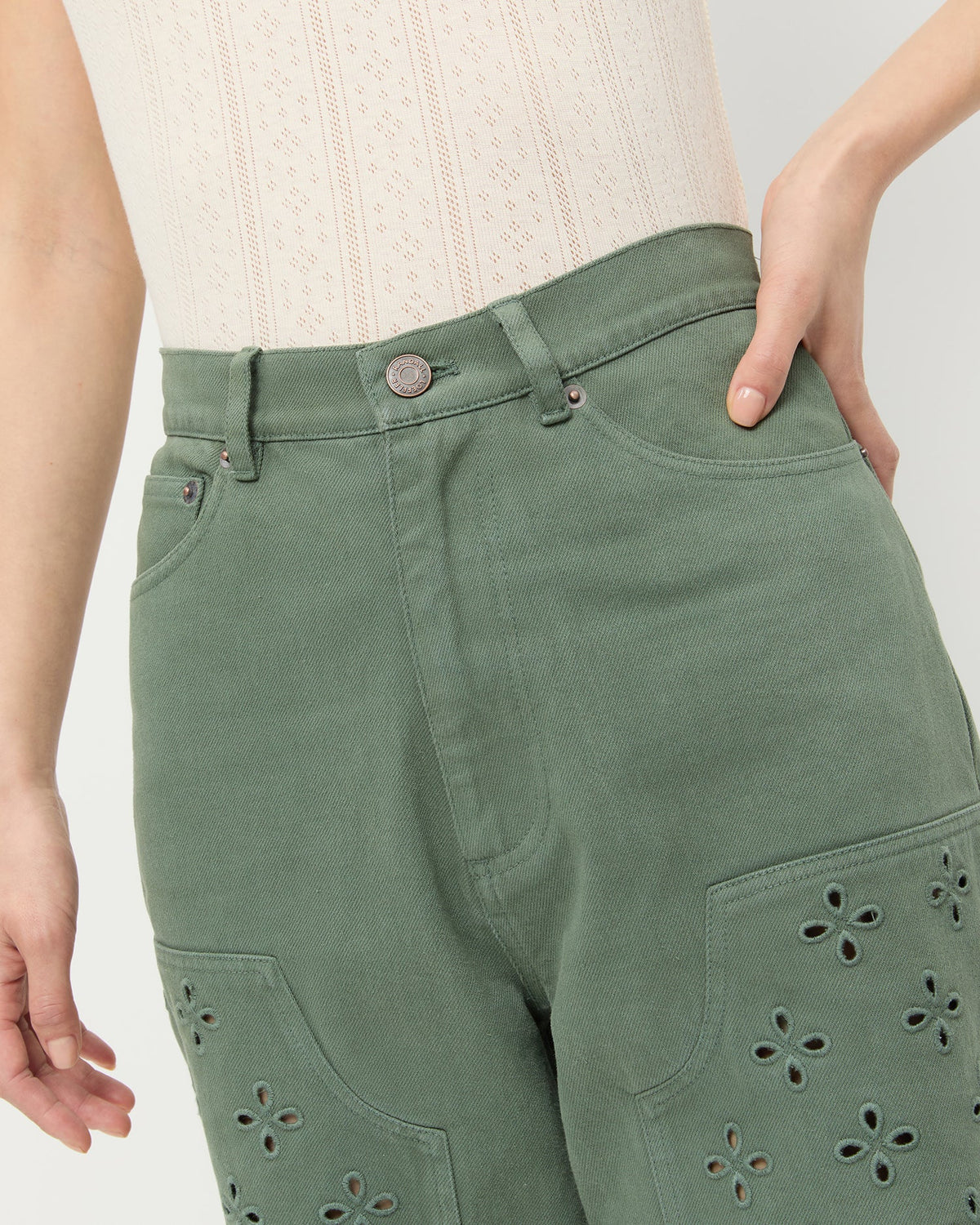 Women Loeffler Randall Demi Embroidered Pant