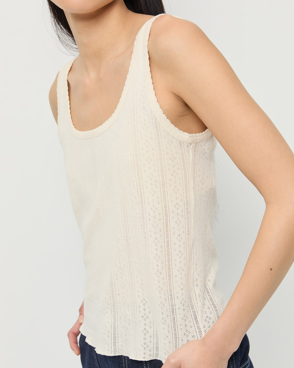 Women Loeffler Randall Rylee Pointelle Tank Top
