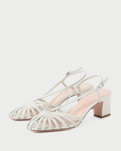 Women Loeffler Randall Priscilla Cream Heeled Sandal