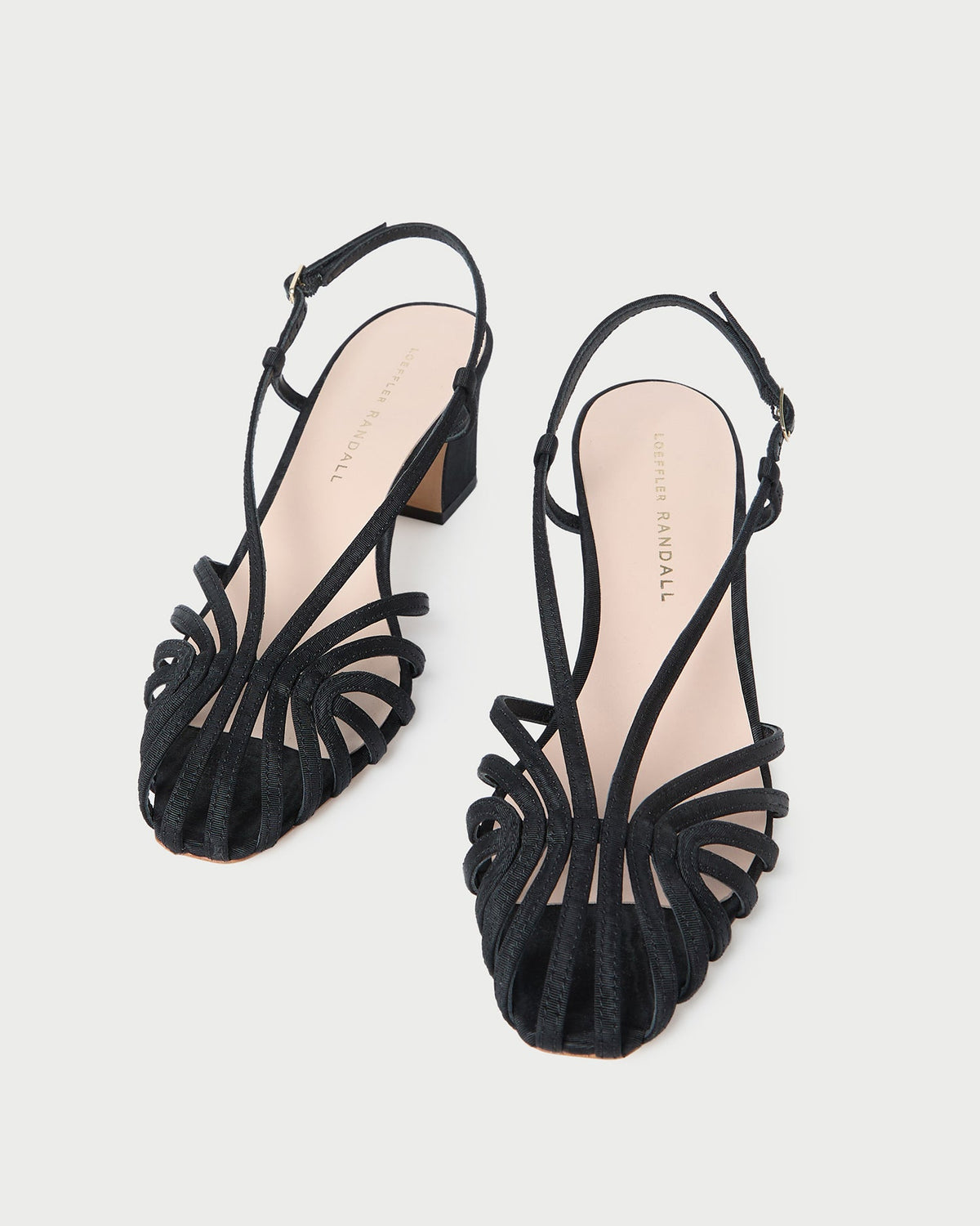 Women Loeffler Randall Priscilla Black Moiré Heeled Sandal