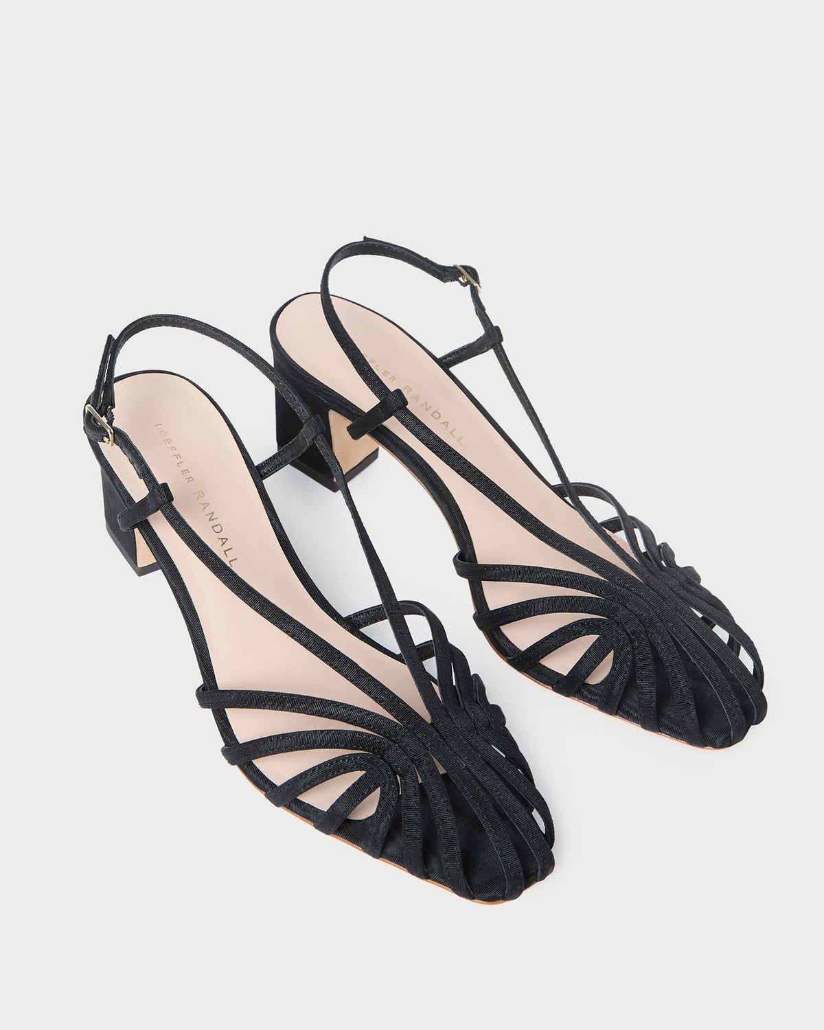 Women Loeffler Randall Priscilla Black Moiré Heeled Sandal