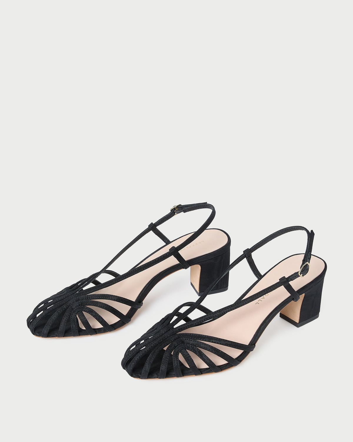 Women Loeffler Randall Priscilla Black Moiré Heeled Sandal