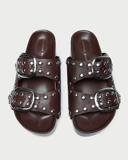 Women Loeffler Randall Jack Espresso Studded Sandal