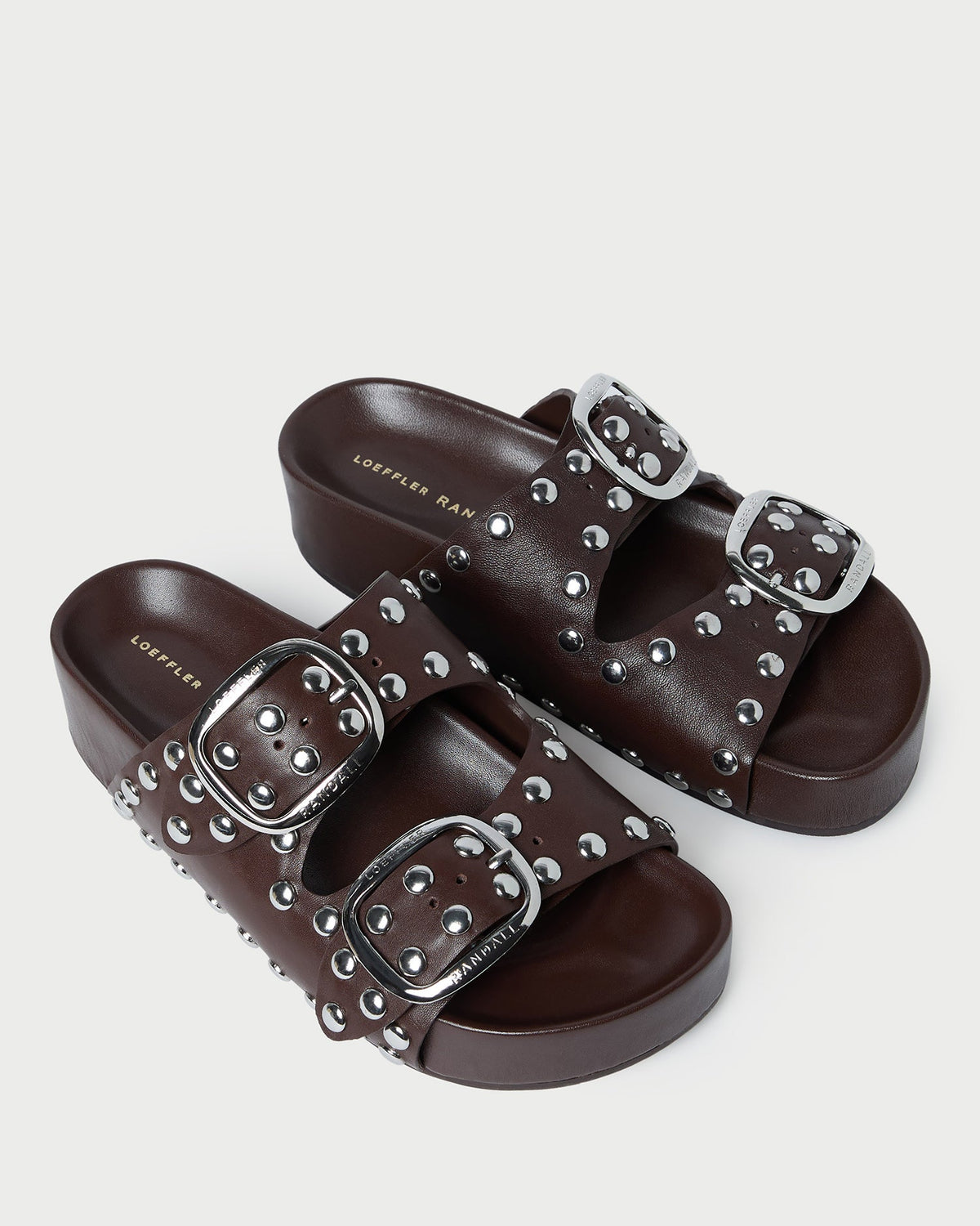 Women Loeffler Randall Jack Espresso Studded Sandal