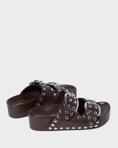 Women Loeffler Randall Jack Espresso Studded Sandal