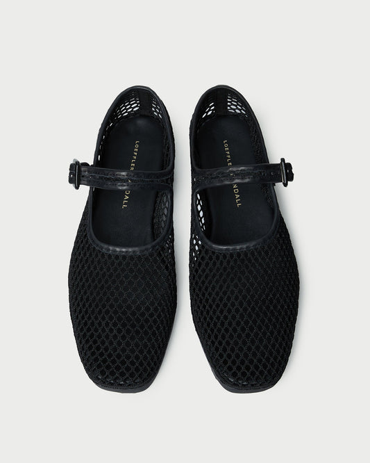 Women Loeffler Randall Rita Black Netted Mary Jane