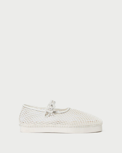 Women Loeffler Randall Rita White Netted Mary Jane