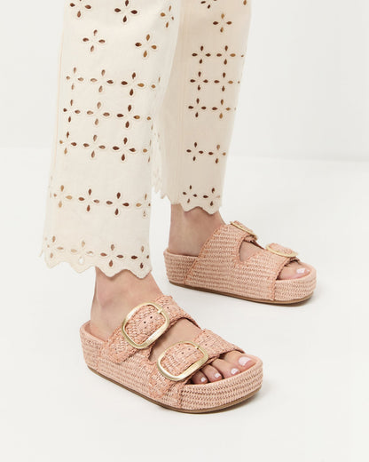 Women Loeffler Randall Theo Blush Two-Band Sandal
