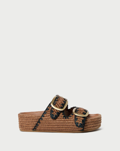 Women Loeffler Randall Theo Brown Two-Band Sandal