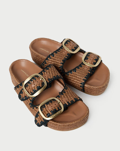 Women Loeffler Randall Theo Brown Two-Band Sandal
