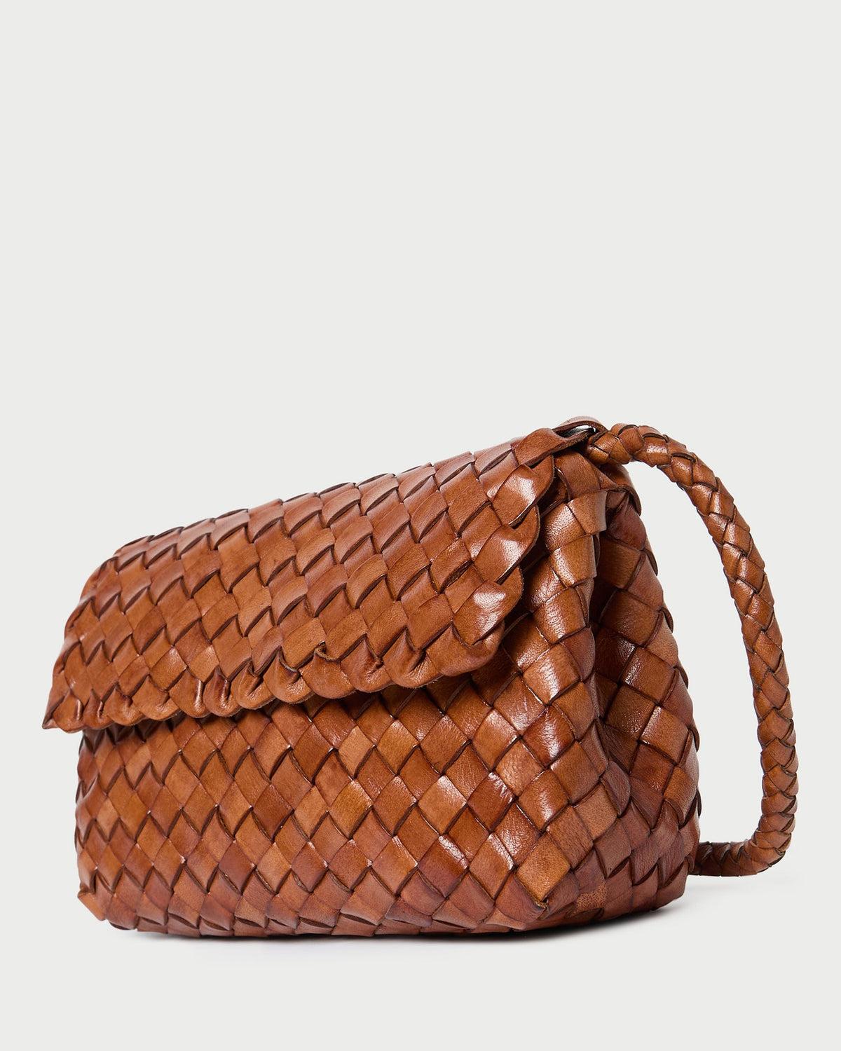 Women Loeffler Randall Vinnie Timber Woven Leather Crossbody