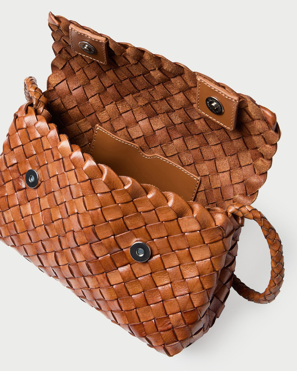 Women Loeffler Randall Vinnie Timber Woven Leather Crossbody
